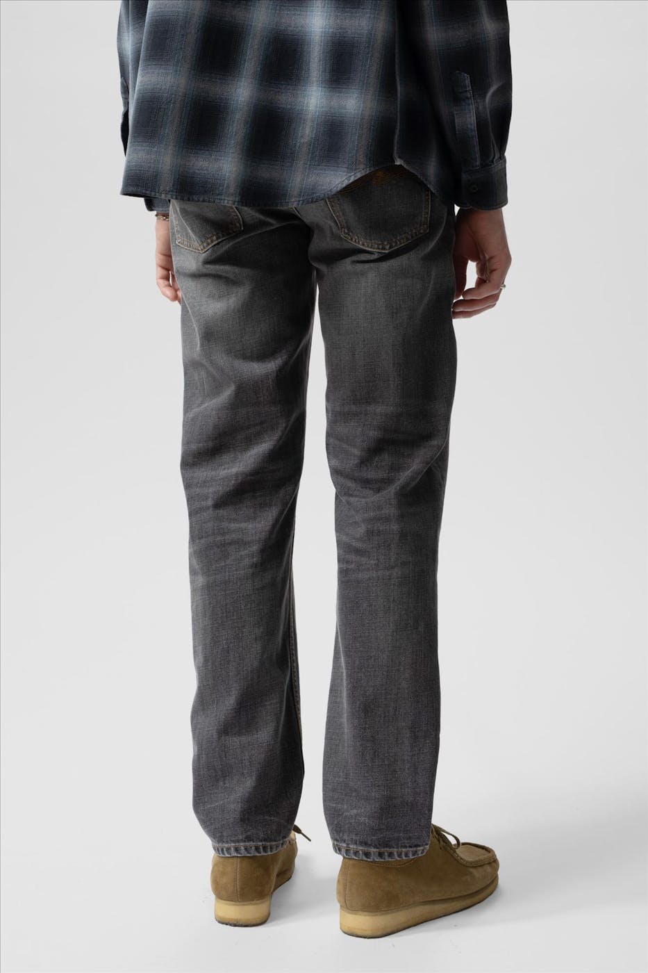 Nudie Jeans Co. - Grijze Rad Rufus straight jeans