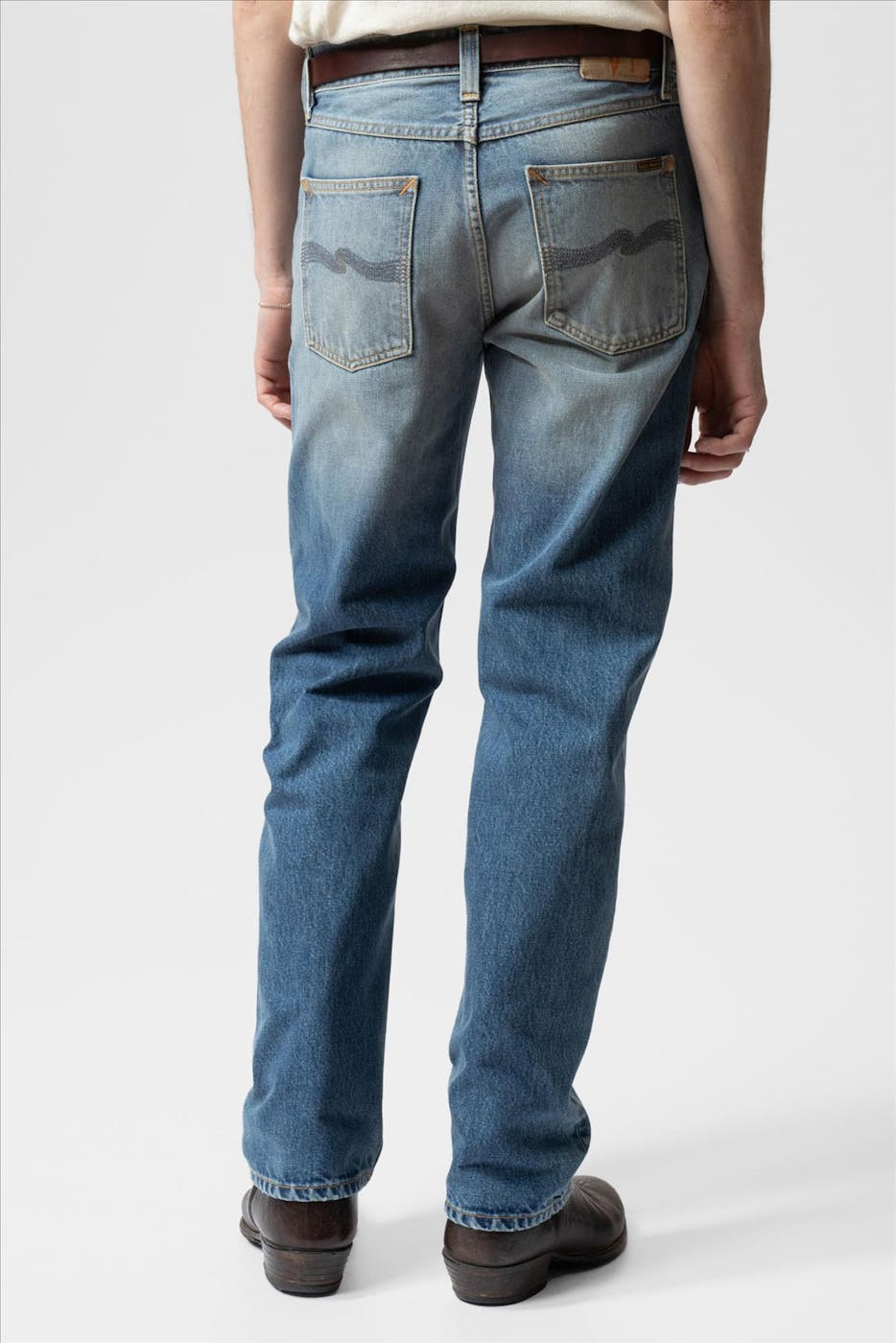 Nudie Jeans Co. - Blauwe Rad Rufus straight jeans