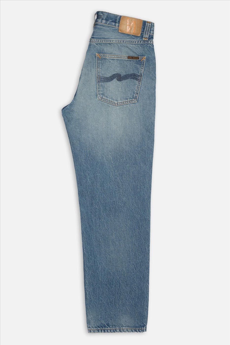 Nudie Jeans Co. - Blauwe Rad Rufus straight jeans
