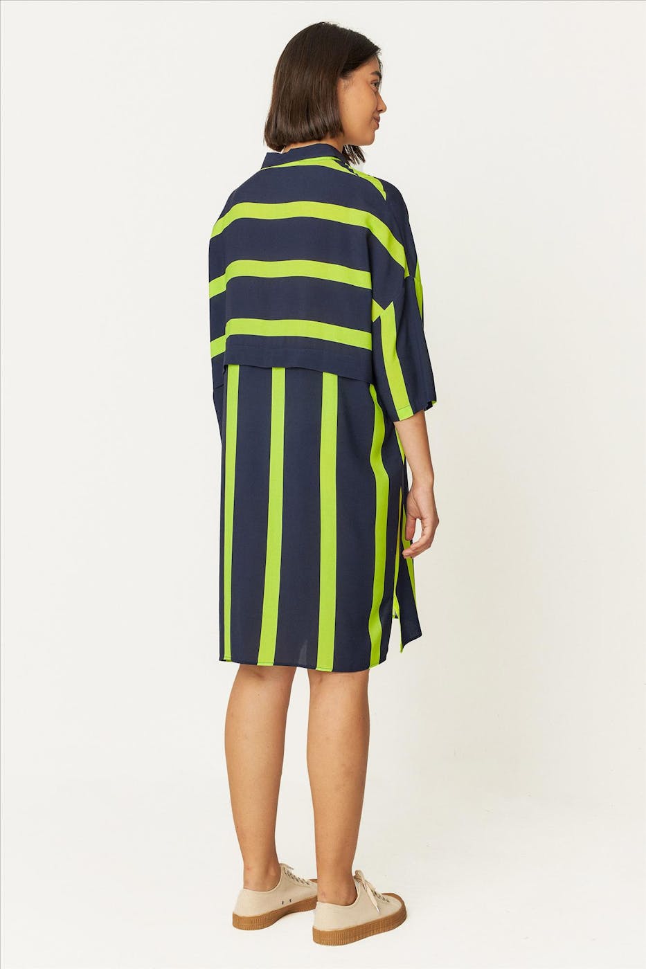 SkunkFunk - Donkerblauw-Felgroene Lisabe jurk