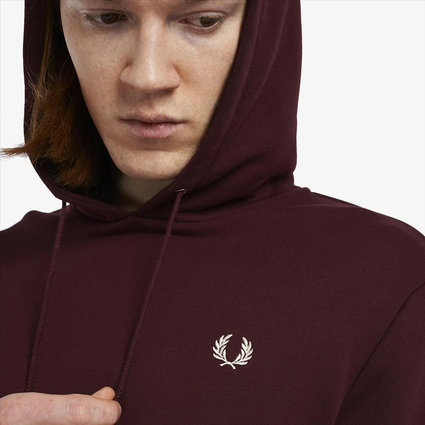 Fred Perry - Bordeaux Tipped Hooded sweater