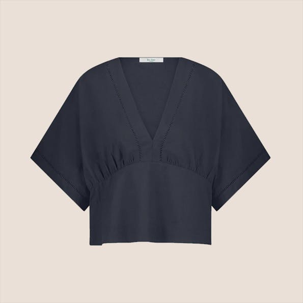 BY BAR - Donkerblauwe Moon blouse
