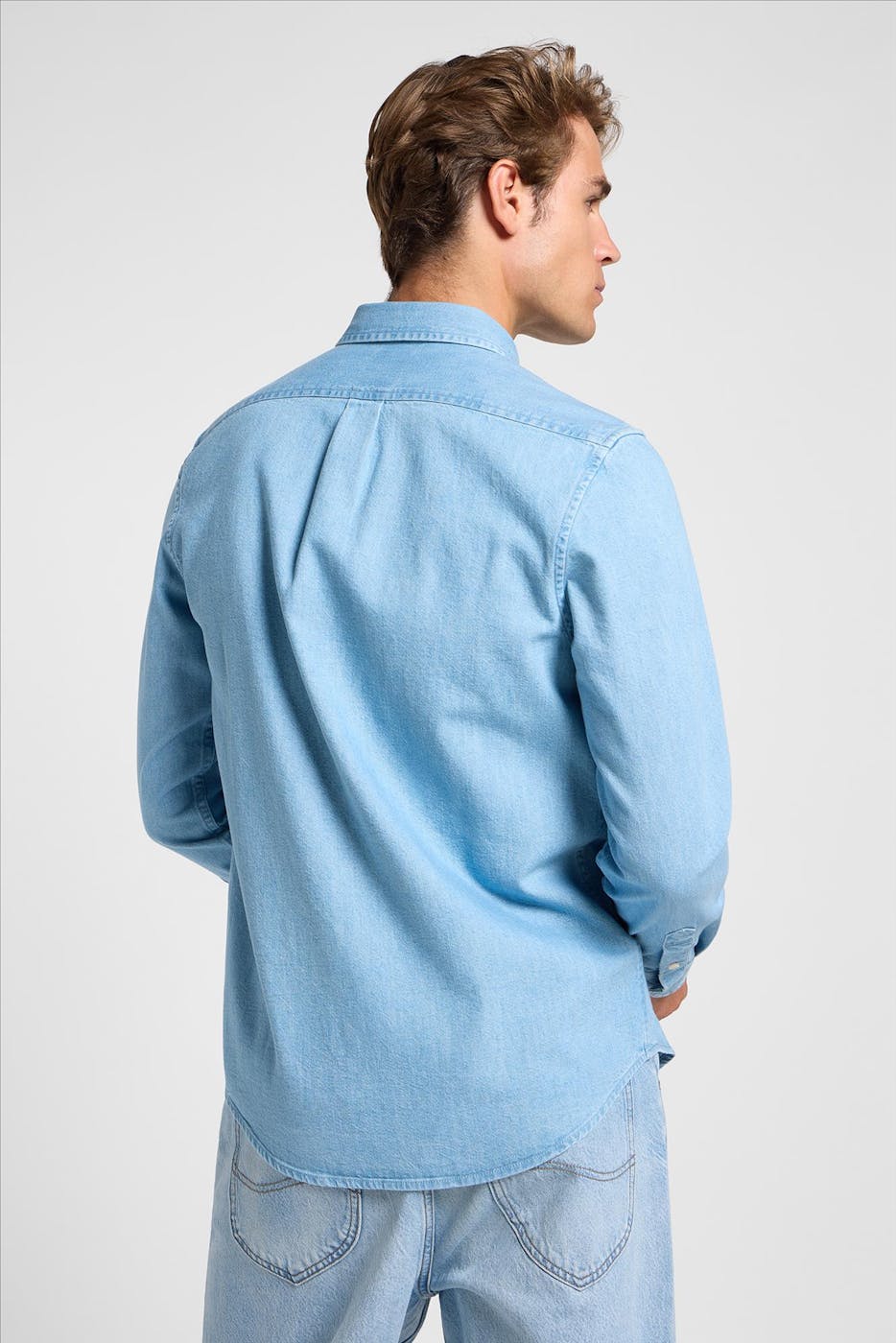 Lee - Lichtblauw Button Down jeanshemd