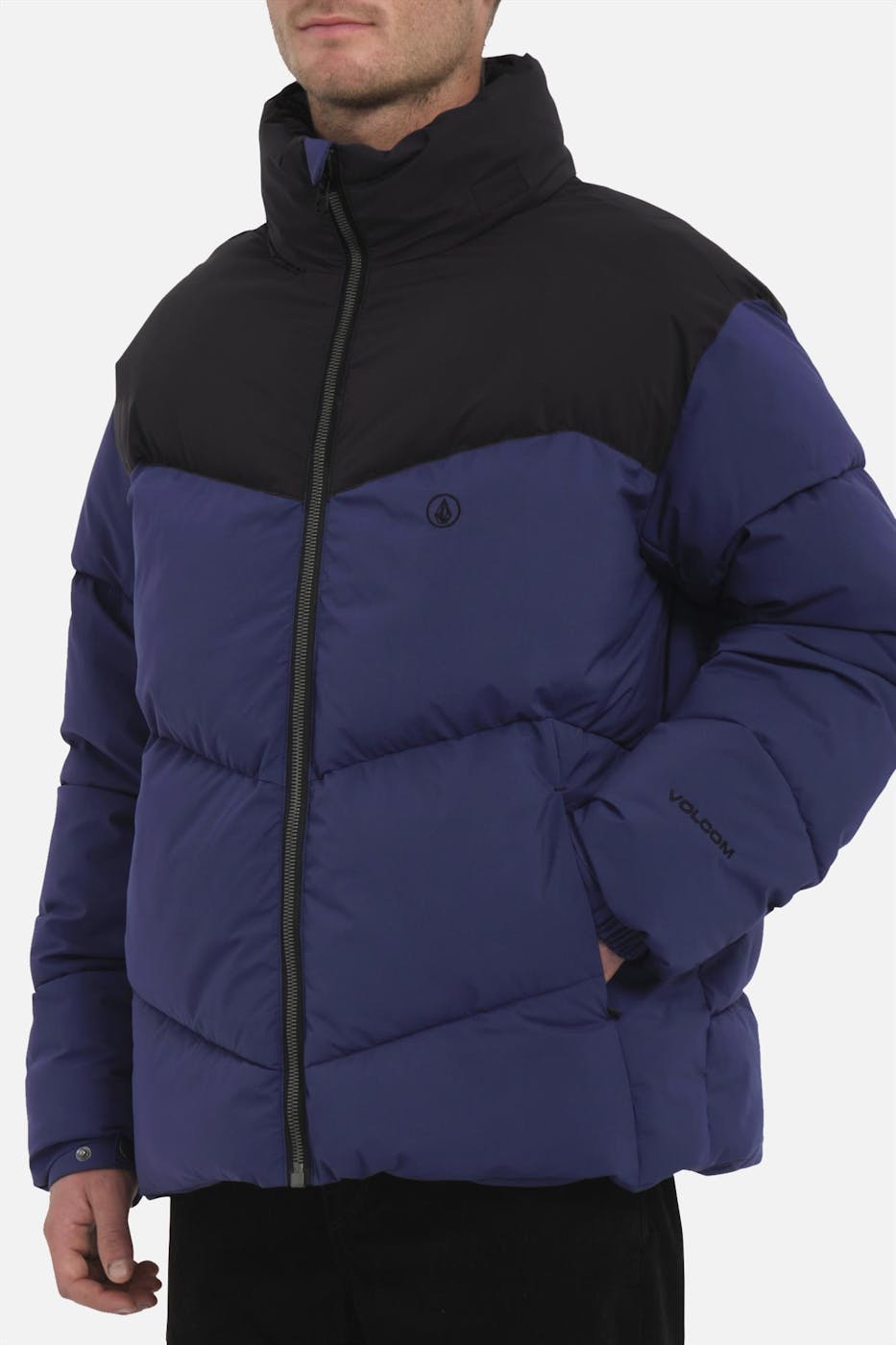 Volcom - Blauw-Zwarte Goldsmooth jas