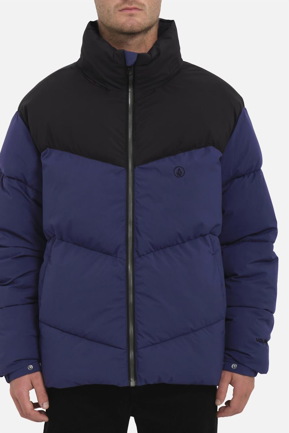 Volcom - Blauw-Zwarte Goldsmooth jas