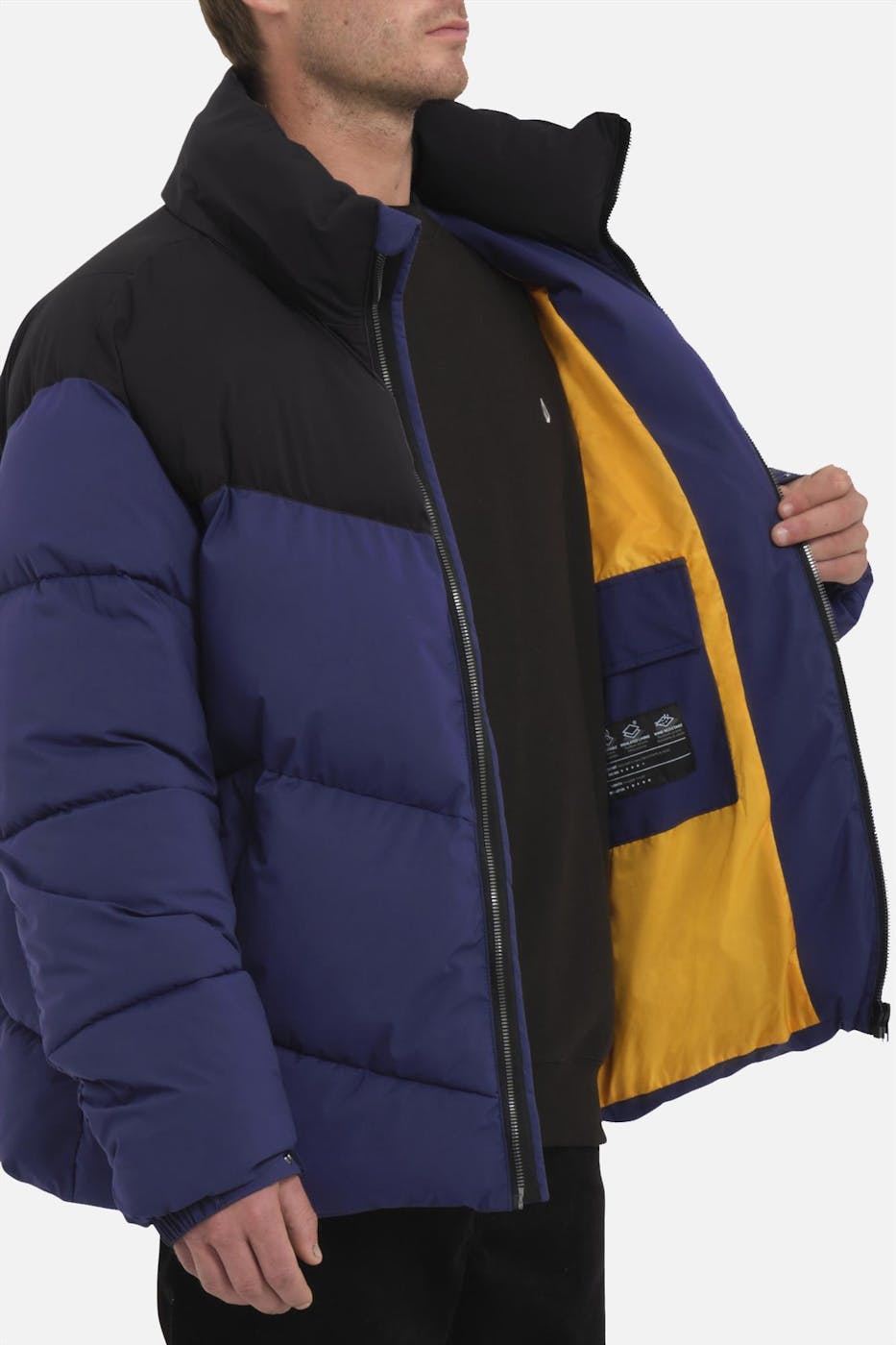 Volcom - Blauw-Zwarte Goldsmooth jas