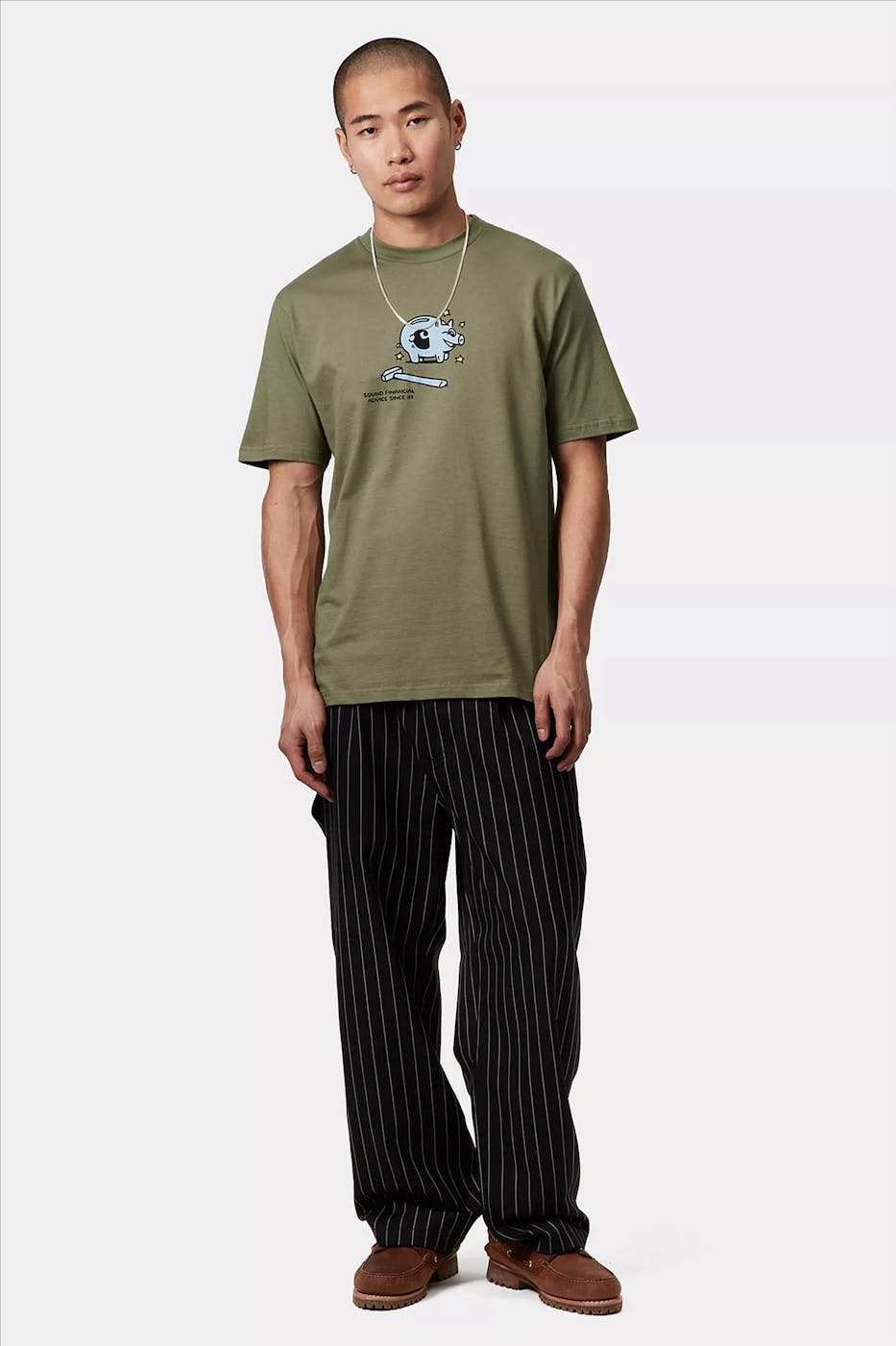 Carhartt WIP - Olijfgroene Piggybank T-shirt