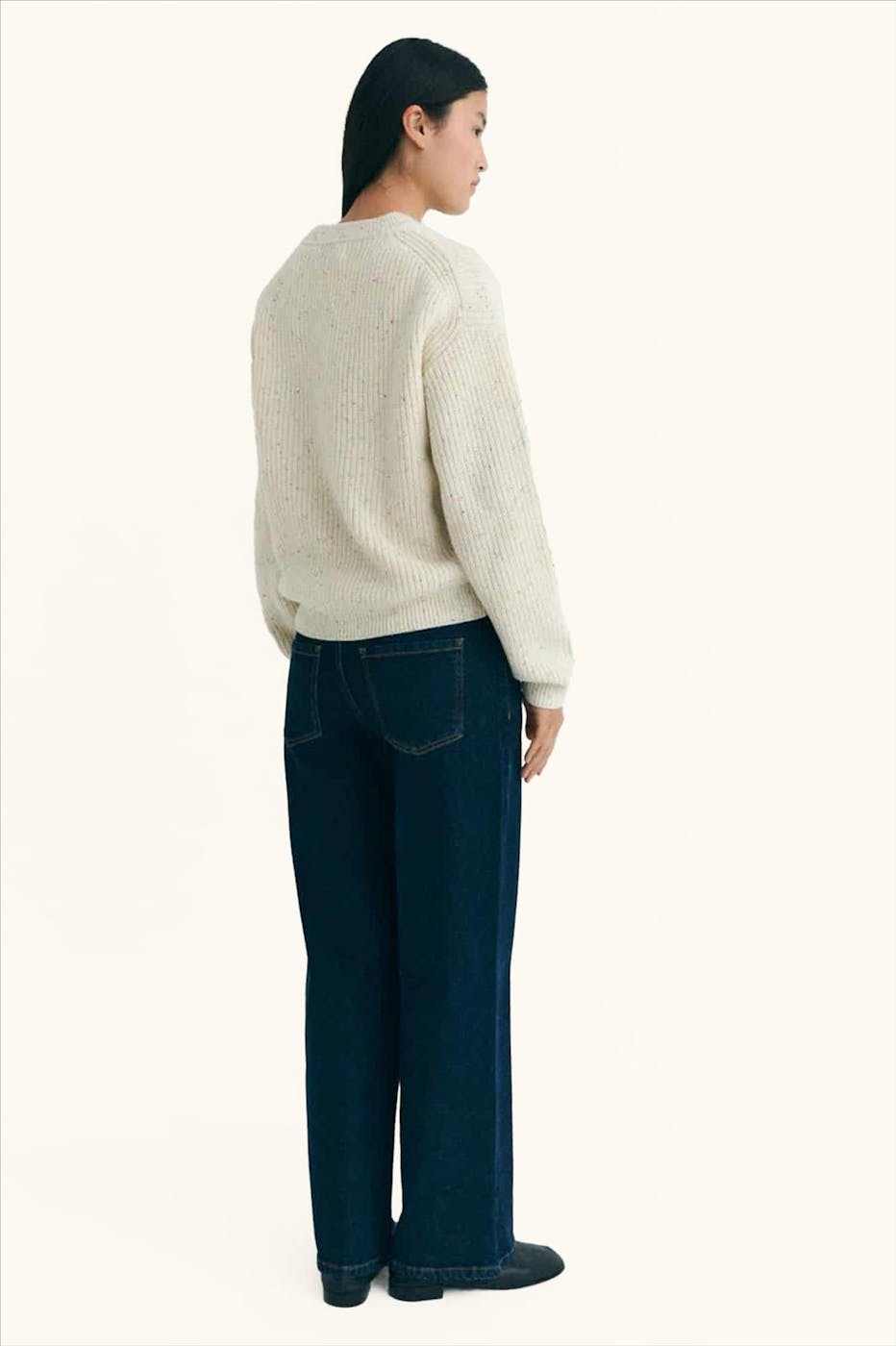 Thinking Mu - Ecru Carmen Knitted trui