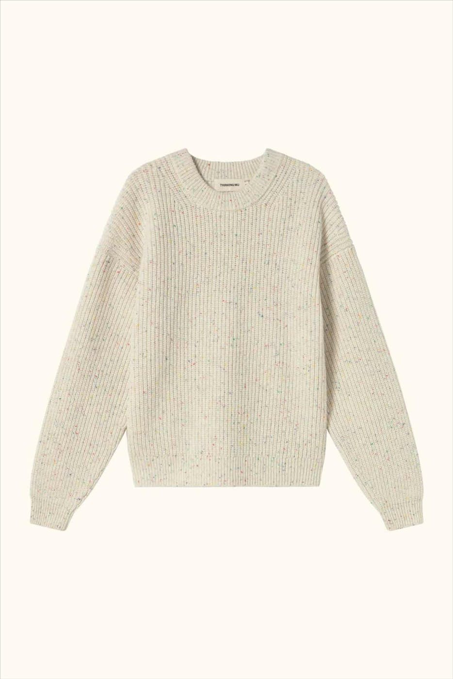 Thinking Mu - Ecru Carmen Knitted trui