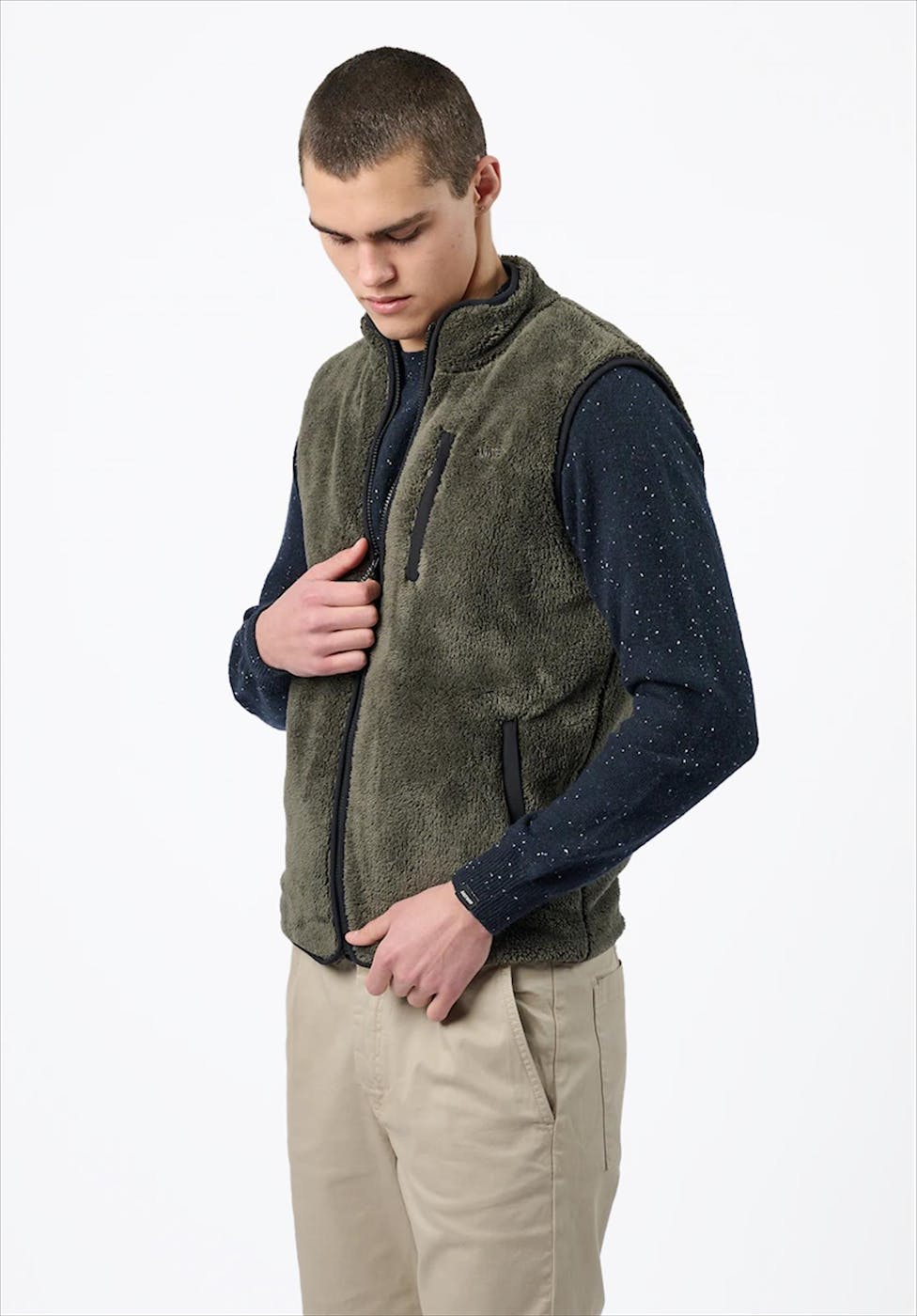 Antwrp - Donkergroene Teddy bodywarmer