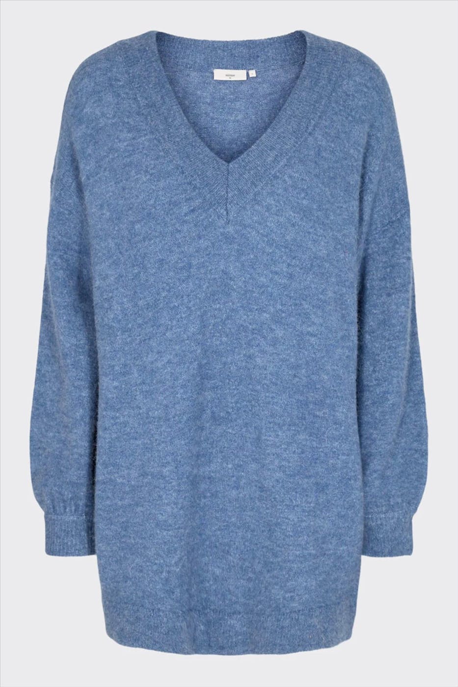 Minimum - Lichtblauwe Necka trui met V-hals