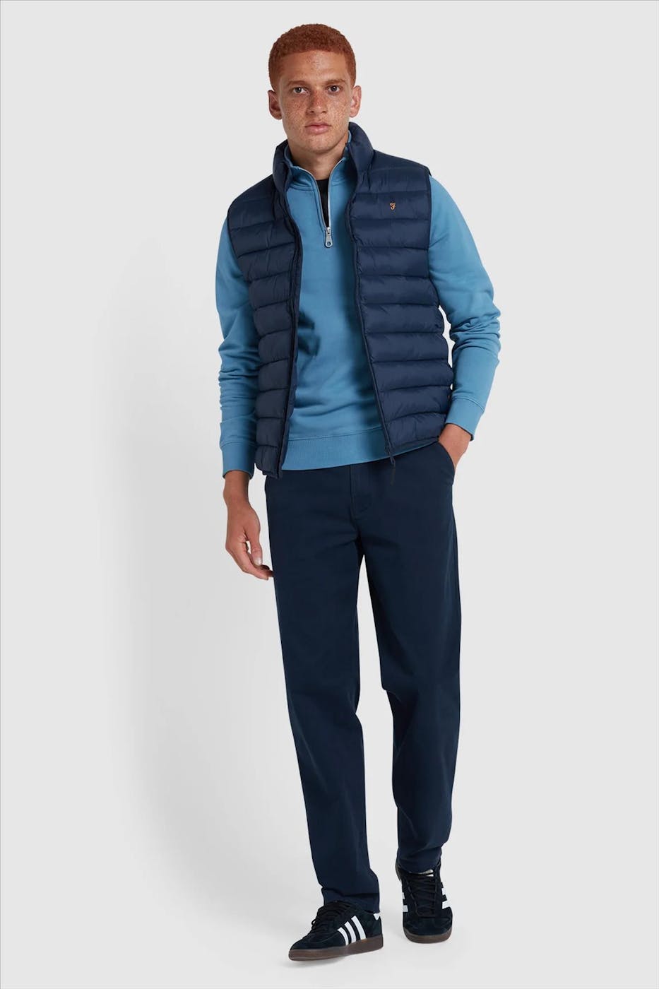 FARAH - Donkerblauwe Norwood chino