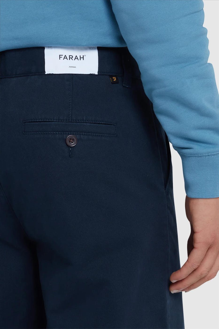 FARAH - Donkerblauwe Norwood chino