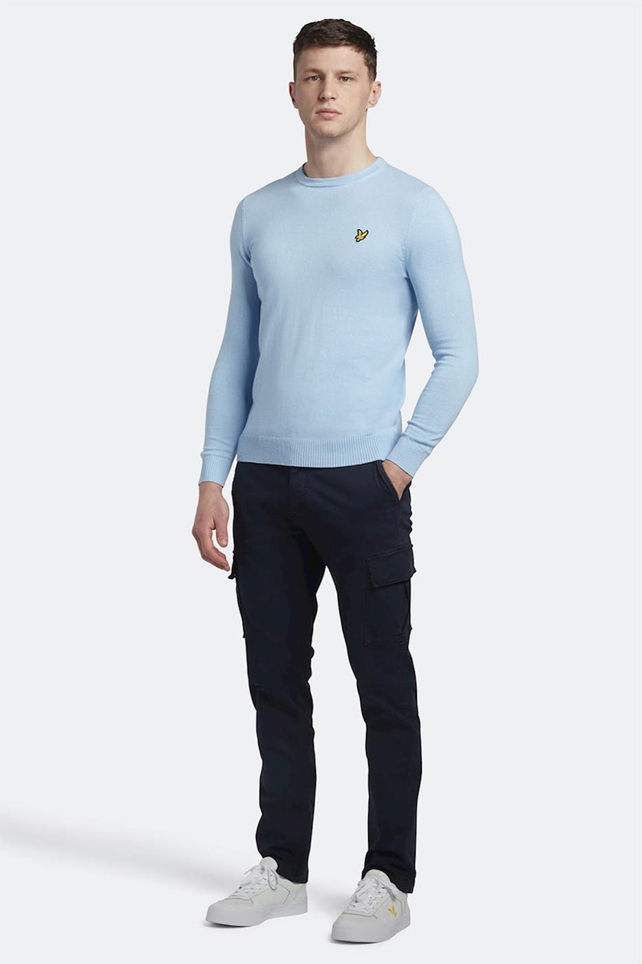 Lyle & Scott - Lichtblauwe Crew Jumper trui