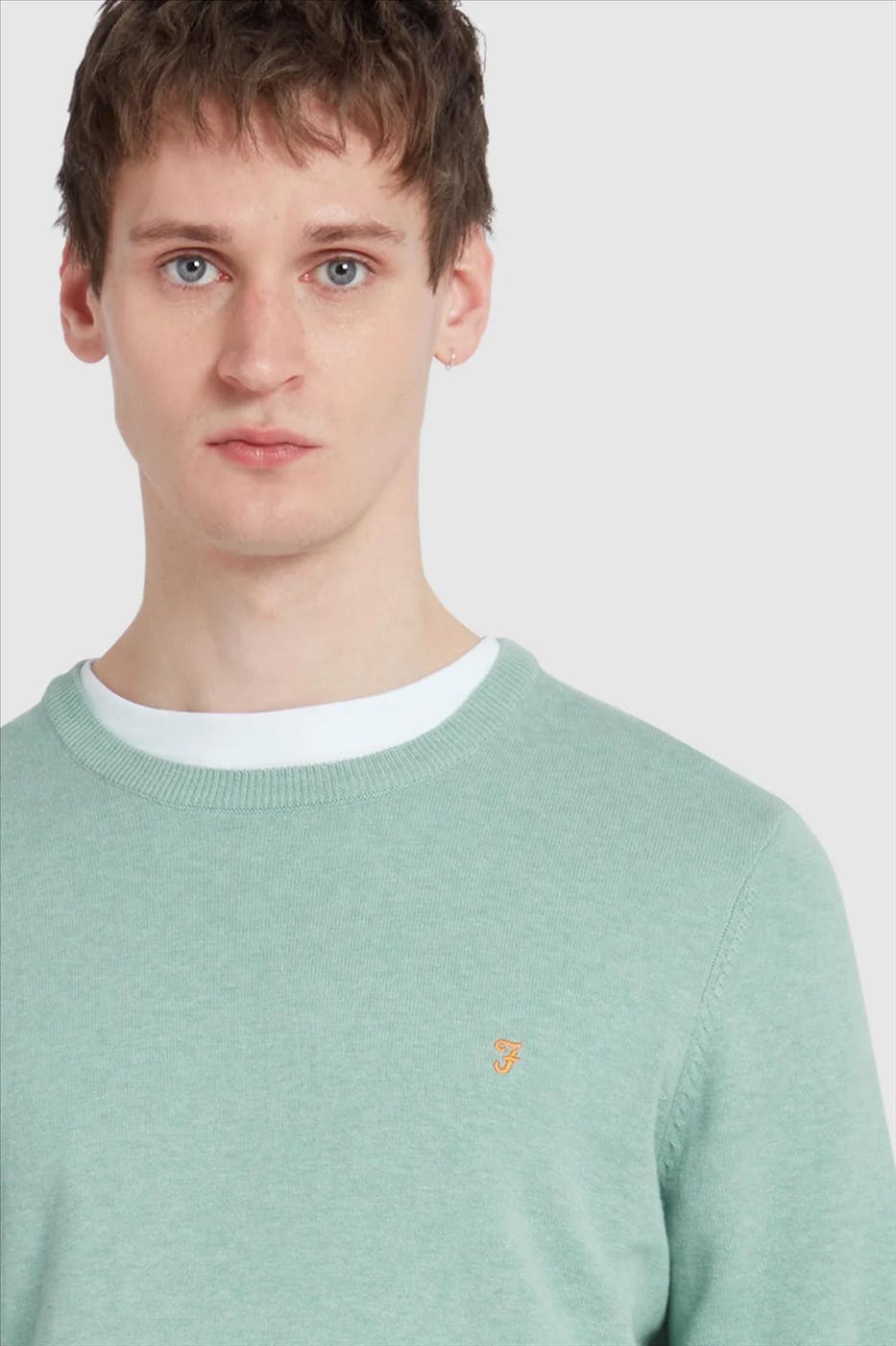 FARAH - Lichtgroene Mullen trui
