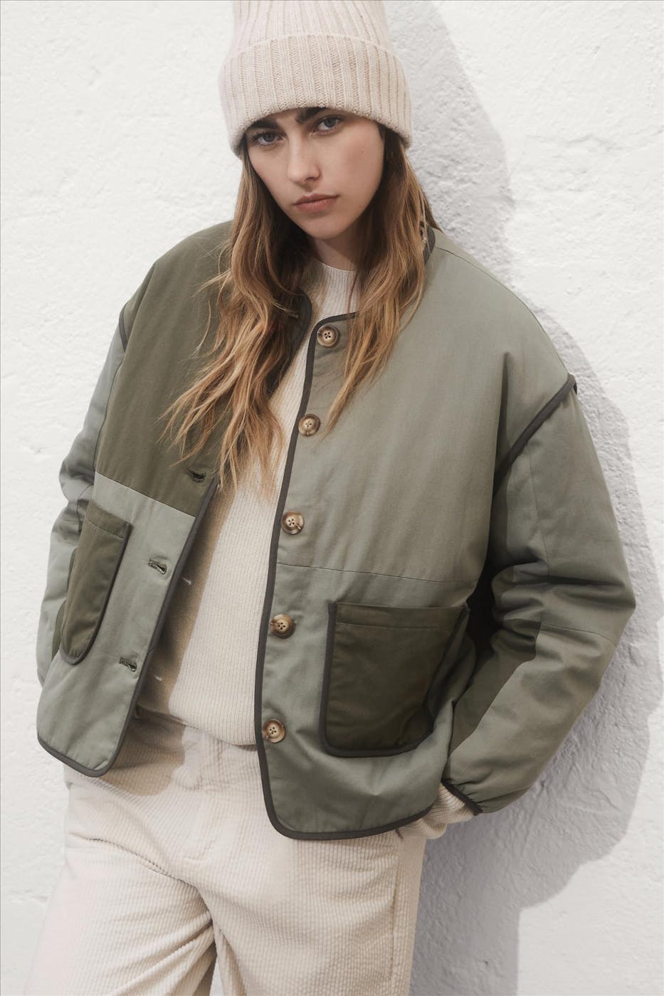 YERSE - Groene Combined jas