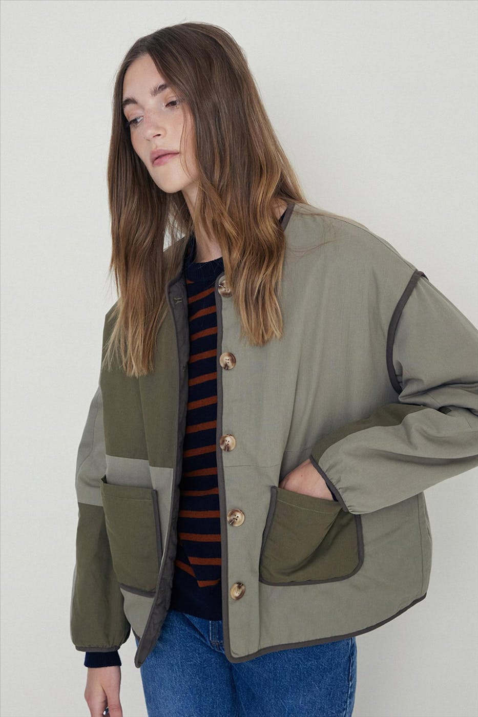 YERSE - Groene Combined jas