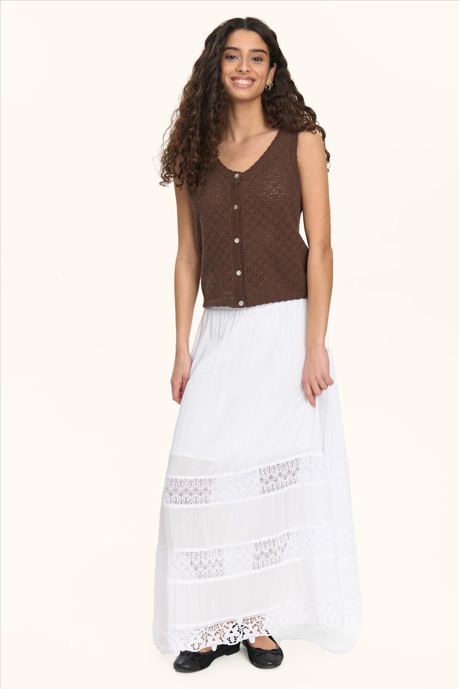 Nümph - Donkerbruine Darwina top