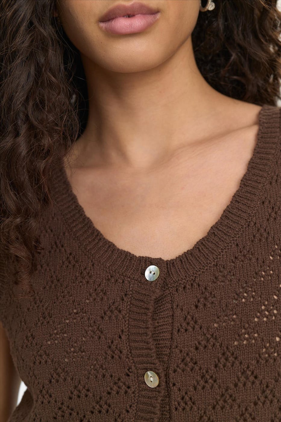 Nümph - Donkerbruine Darwina top