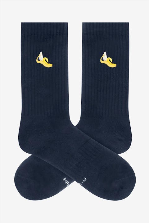 A'dam - Donkerblauwe Banana sokken, maat: 41-46