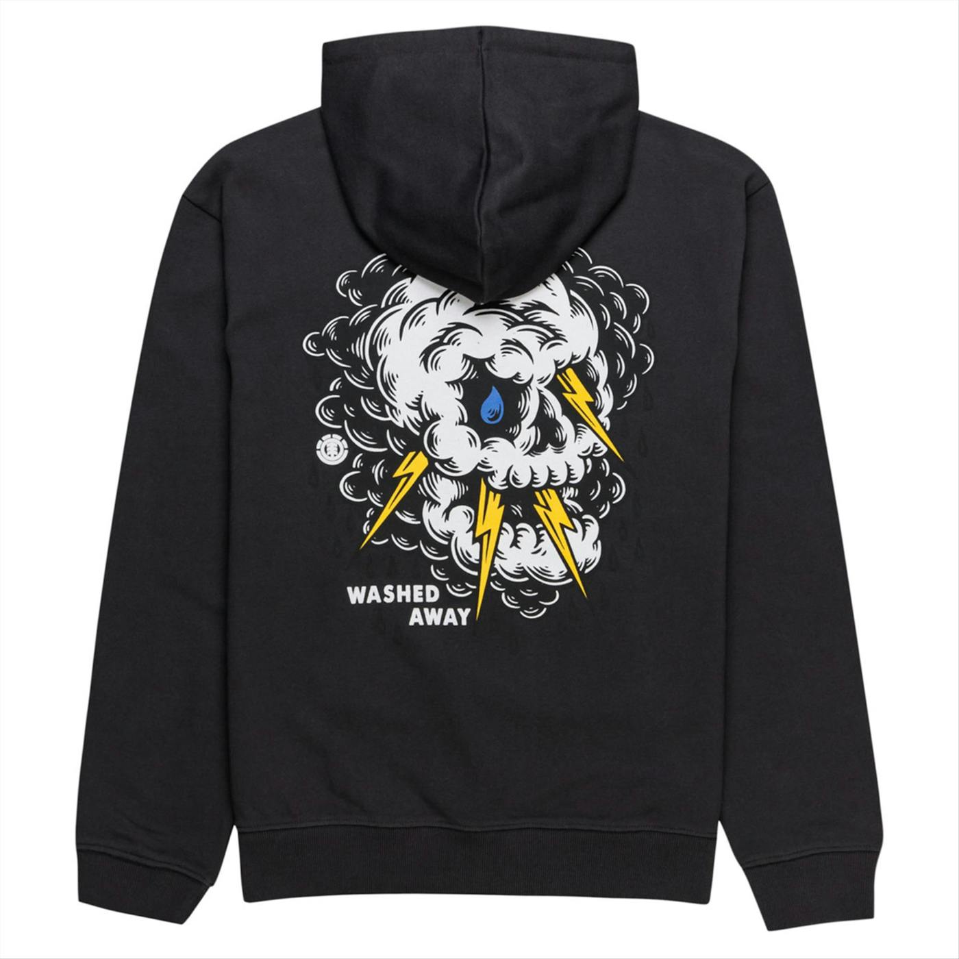 Element - Zwarte Angry Clouds hoodie