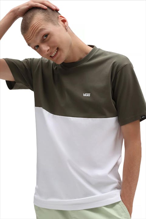 Vans  - Wit-kaki colourblock T-shirt