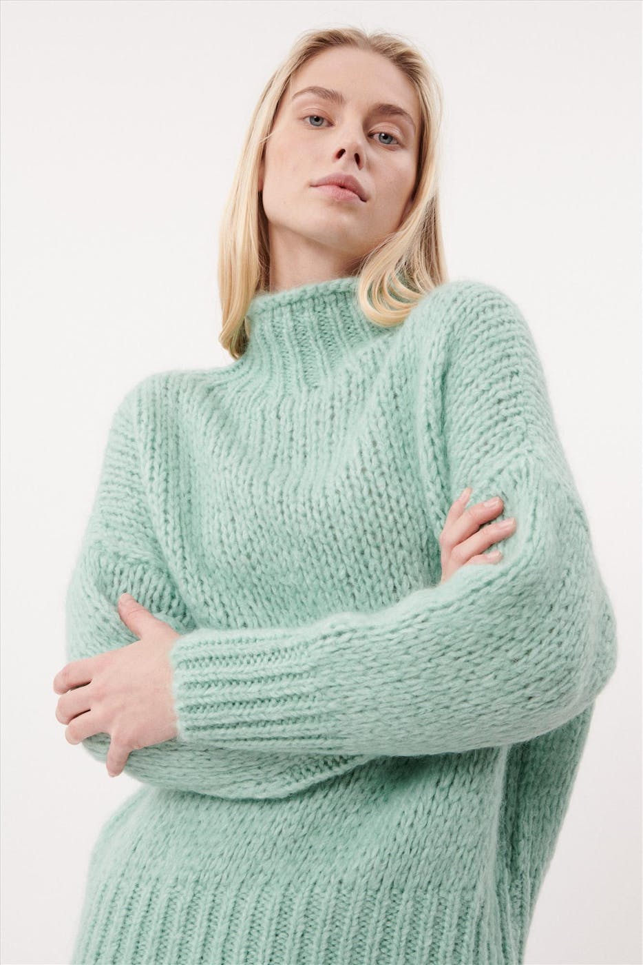 FRNCH - Mintgroene Noah trui