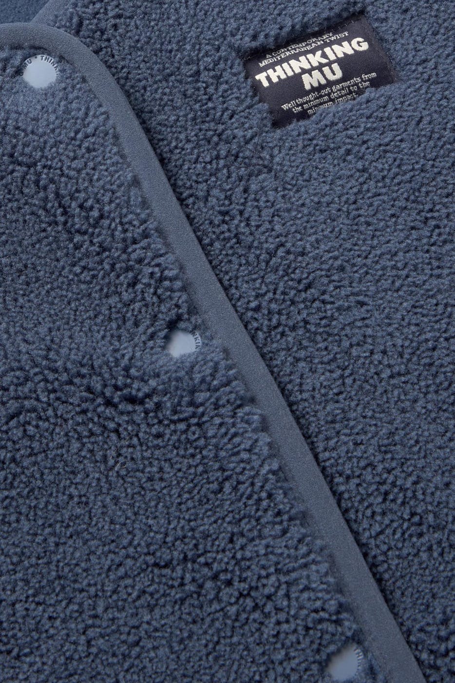 Thinking Mu - Blauw Jay Fleece vestje