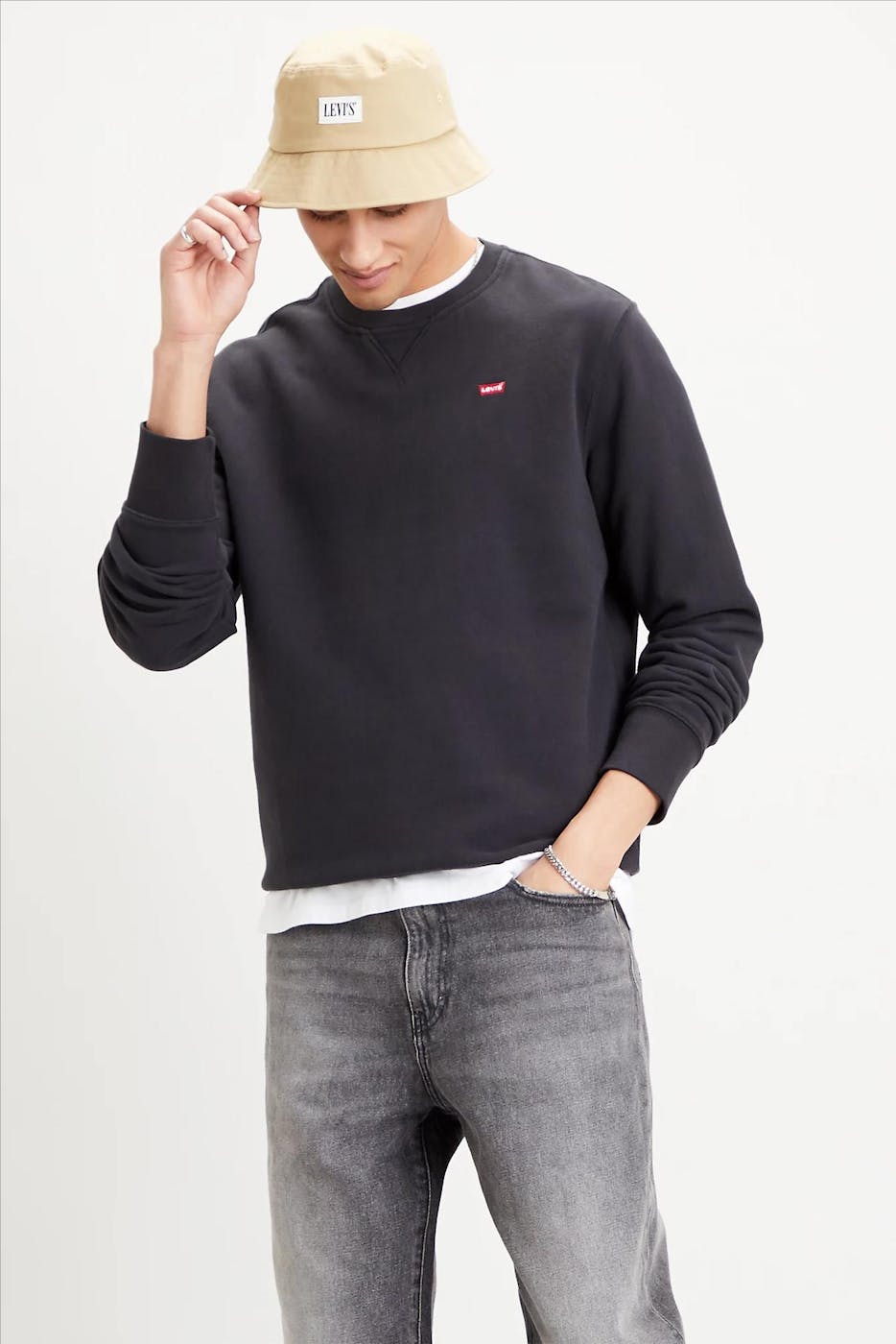 Levi's - Zwarte Batwing Logo sweater
