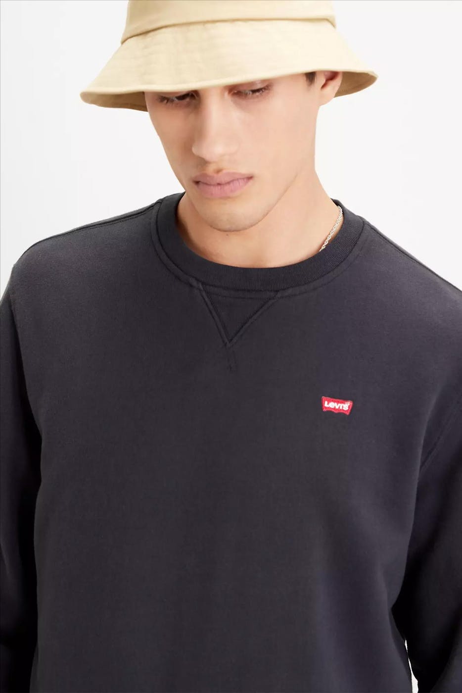 Levi's - Zwarte Batwing Logo sweater