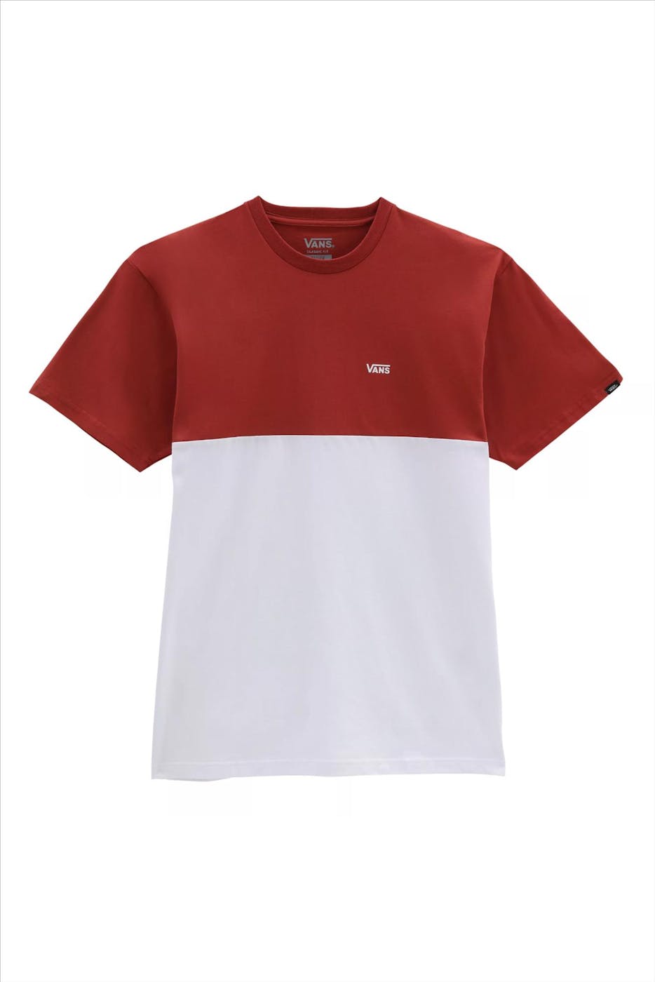 Vans  - Baksteenrode-ecru Colorblock T-shirt