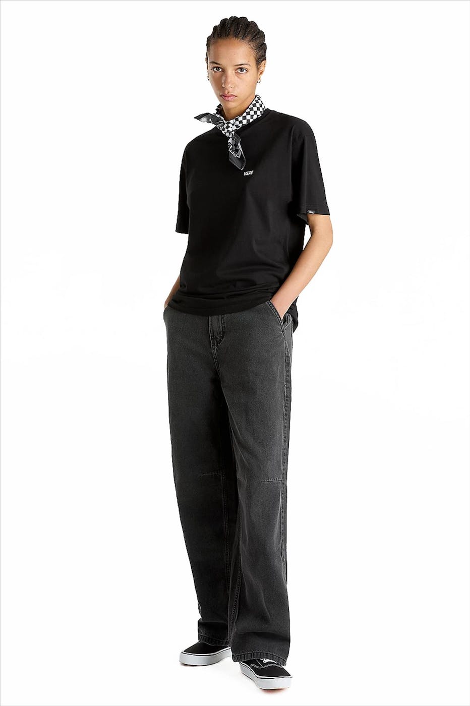 Vans - Zwarte Left Chest Logo T-shirt