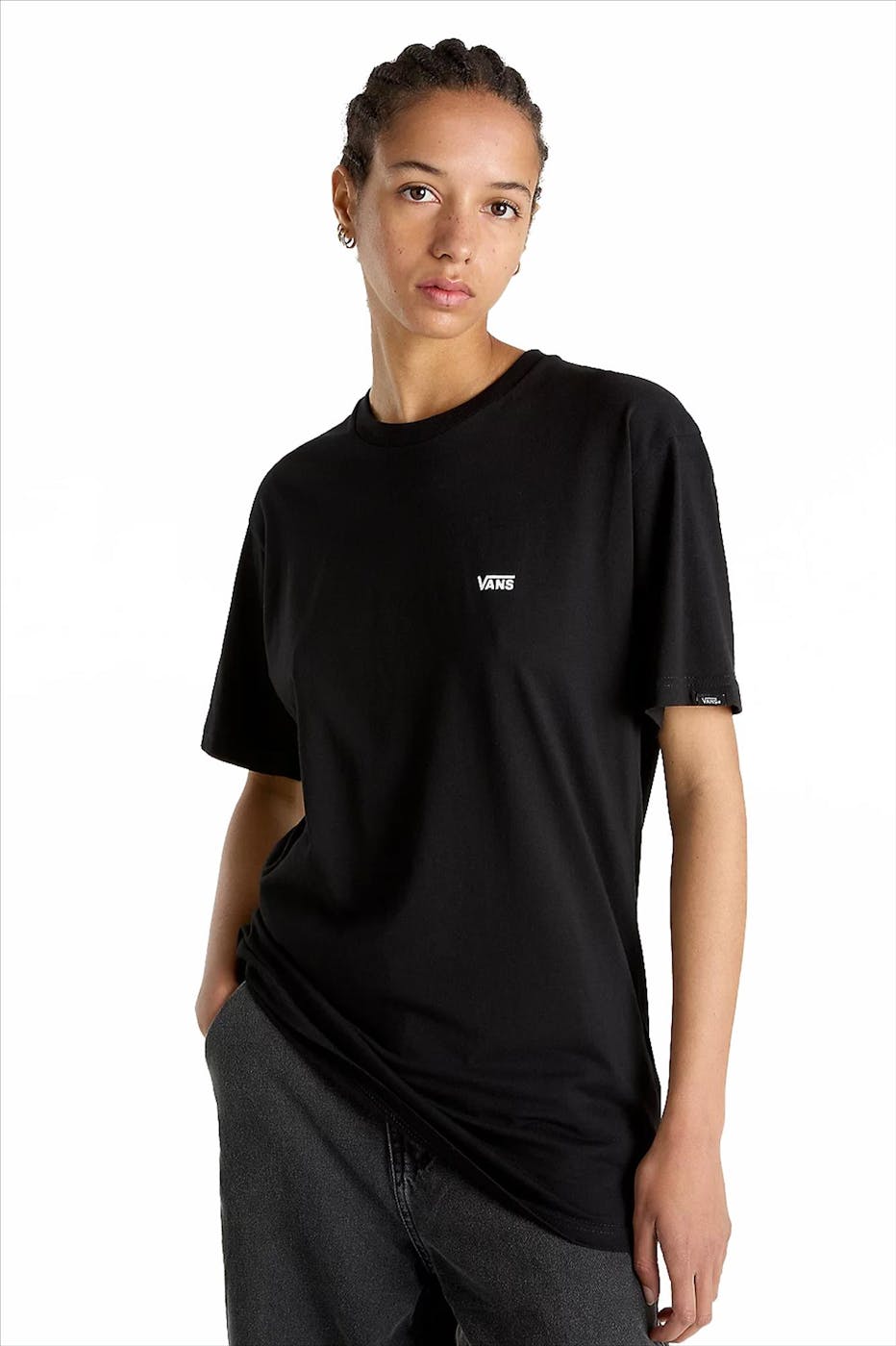 Vans - Zwarte Left Chest Logo T-shirt