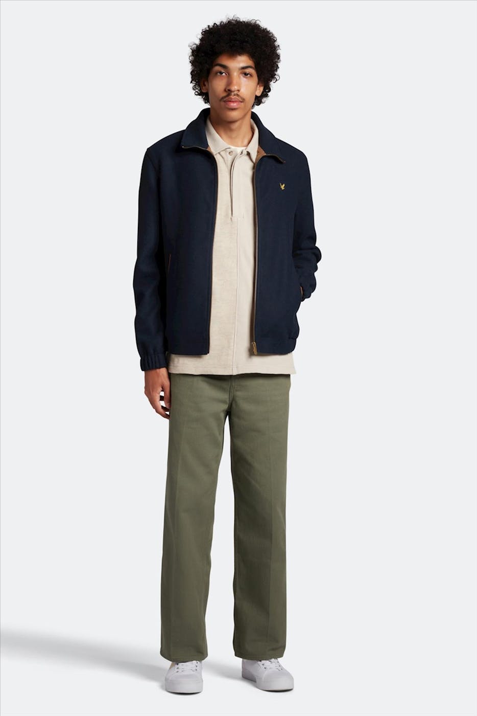 Lyle & Scott - Donkerblauwe Melton jas