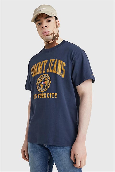 Tommy Jeans - Donkerblauwe College Logo T-shirt