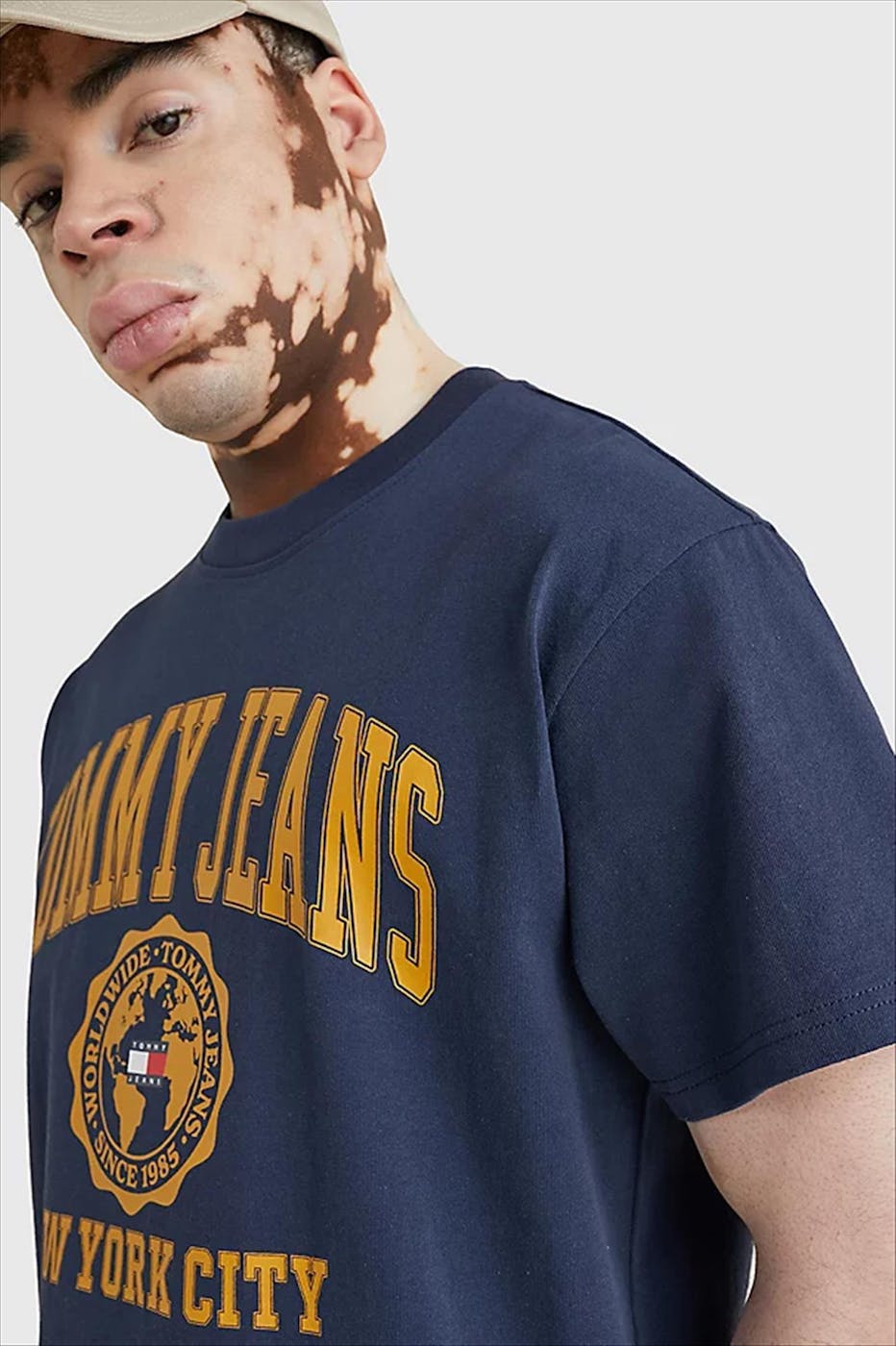 Tommy Jeans - Donkerblauwe College Logo T-shirt