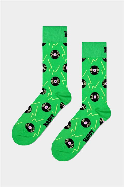 Happy Socks - Groene Vinyl sokken, maat: 41-46