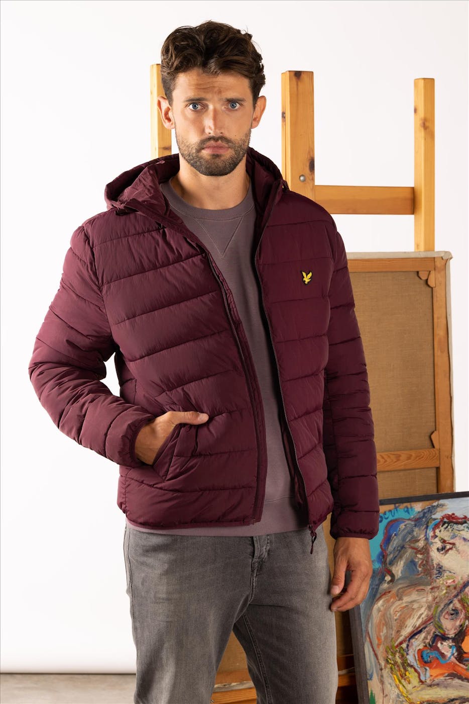 Lyle & Scott - Bordeaux Lightweight Puffer jas