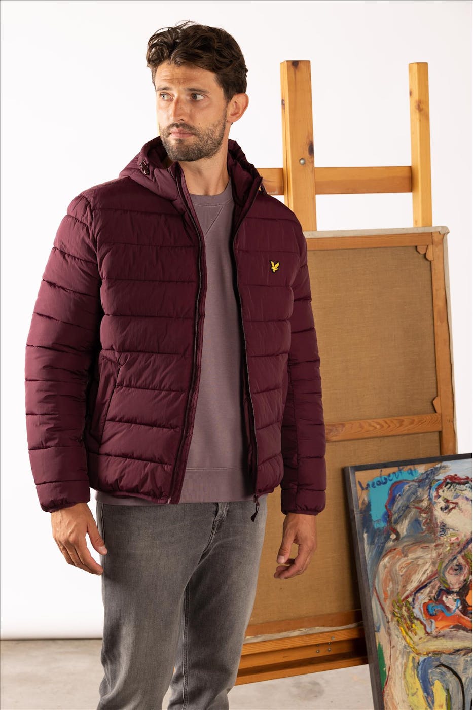 Lyle & Scott - Bordeaux Lightweight Puffer jas