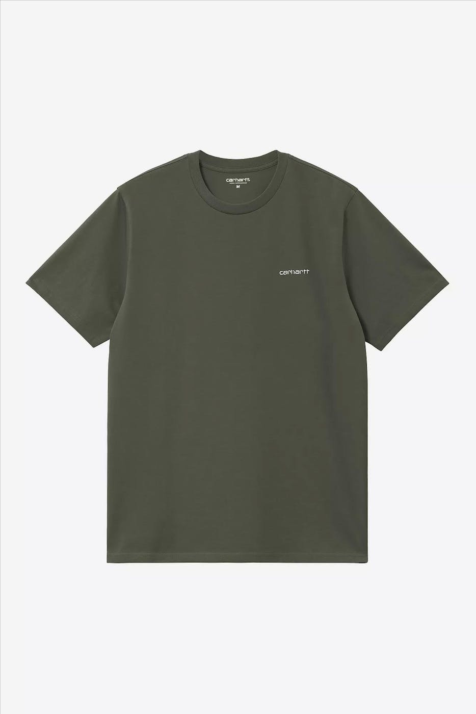 Carhartt WIP - Olijfgroene Script Embroidery T-shirt