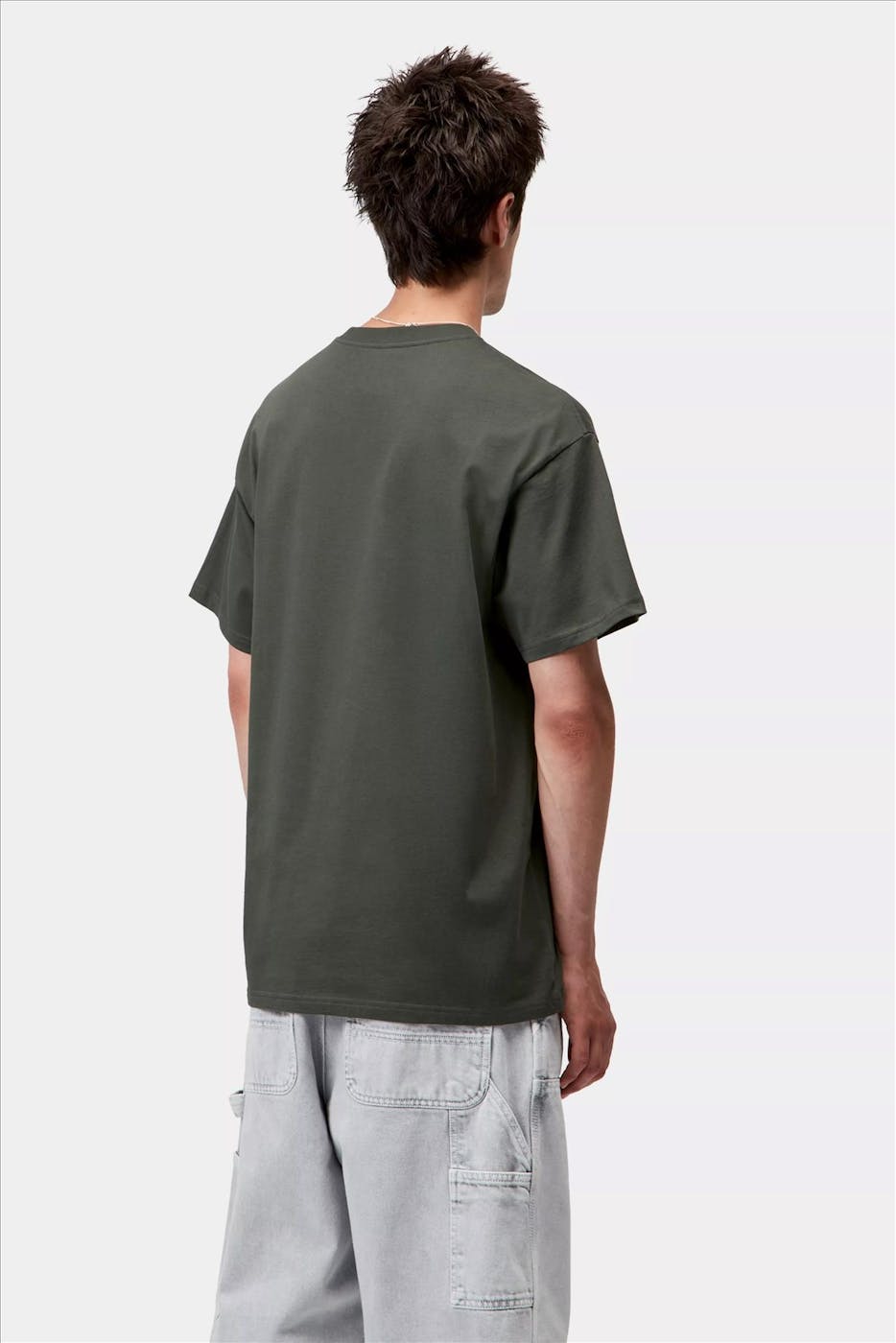 Carhartt WIP - Olijfgroene Script Embroidery T-shirt
