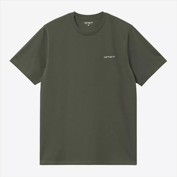 Carhartt WIP - Olijfgroene Script Embroidery T-shirt