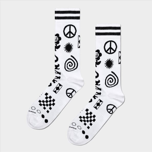 Happy Socks - Witte Random Rave sokken, maat: 36-40