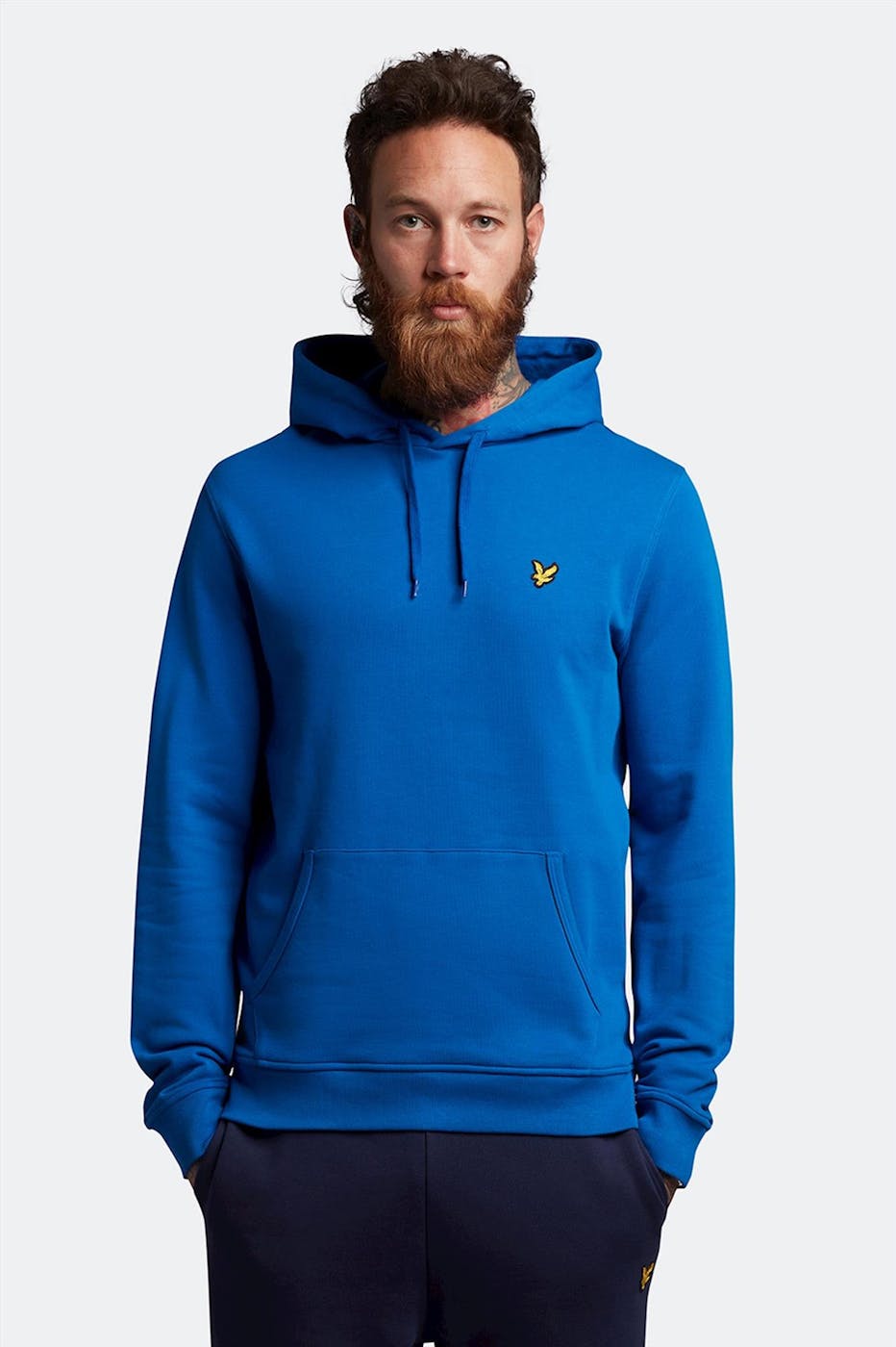 Lyle & Scott - Koninklijk Blauwe Pullover hoodie