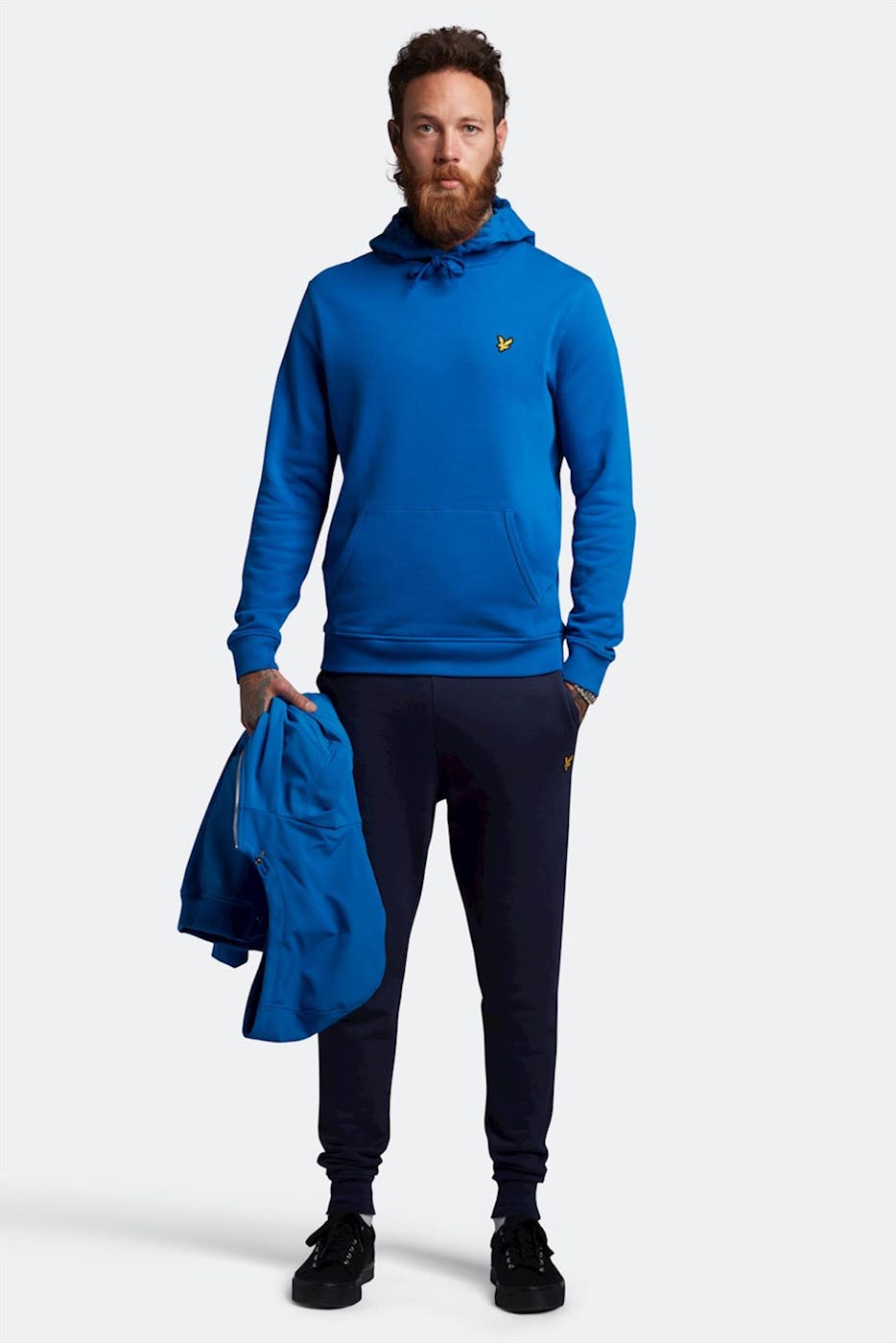 Lyle & Scott - Koninklijk Blauwe Pullover hoodie