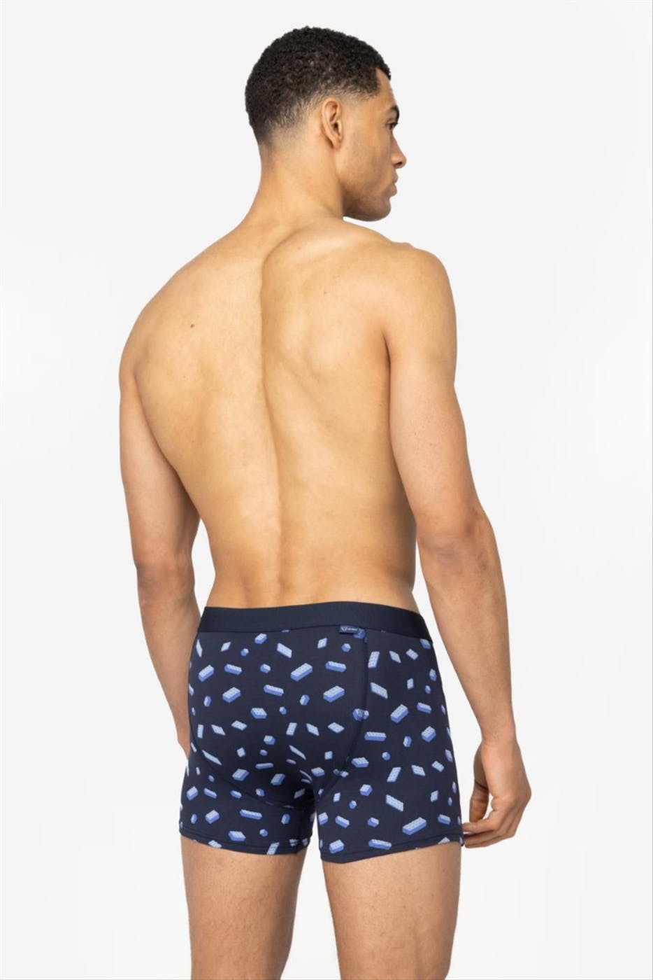 A'dam - Donkerblauwe Building Blocks boxershort