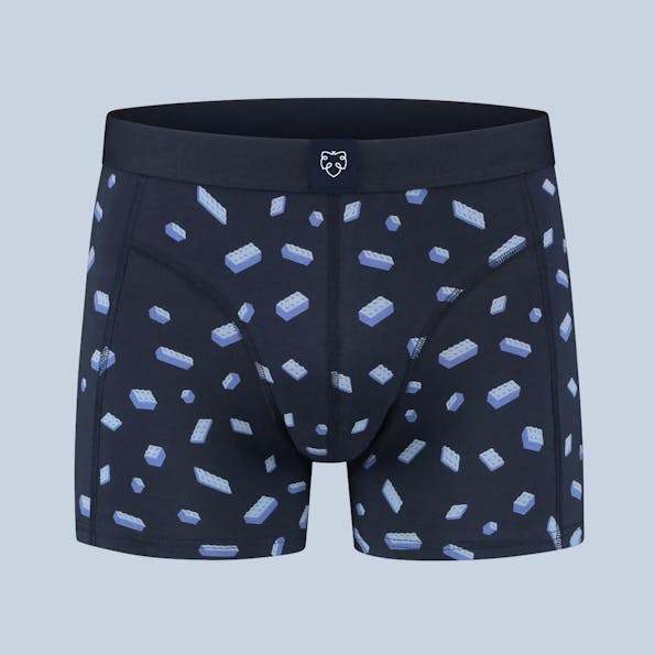 A'dam - Donkerblauwe Building Blocks boxershort