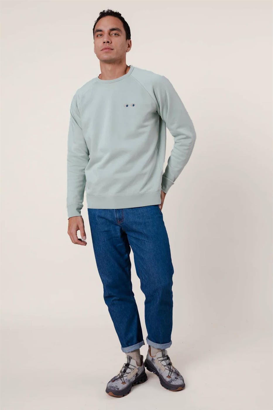 Brava - Mintgroene Eyes sweater