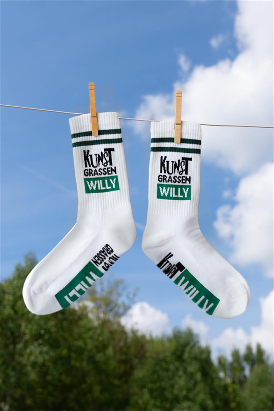 Brooklyn - Witte Kunstgrassen Willy Nonkels sokken