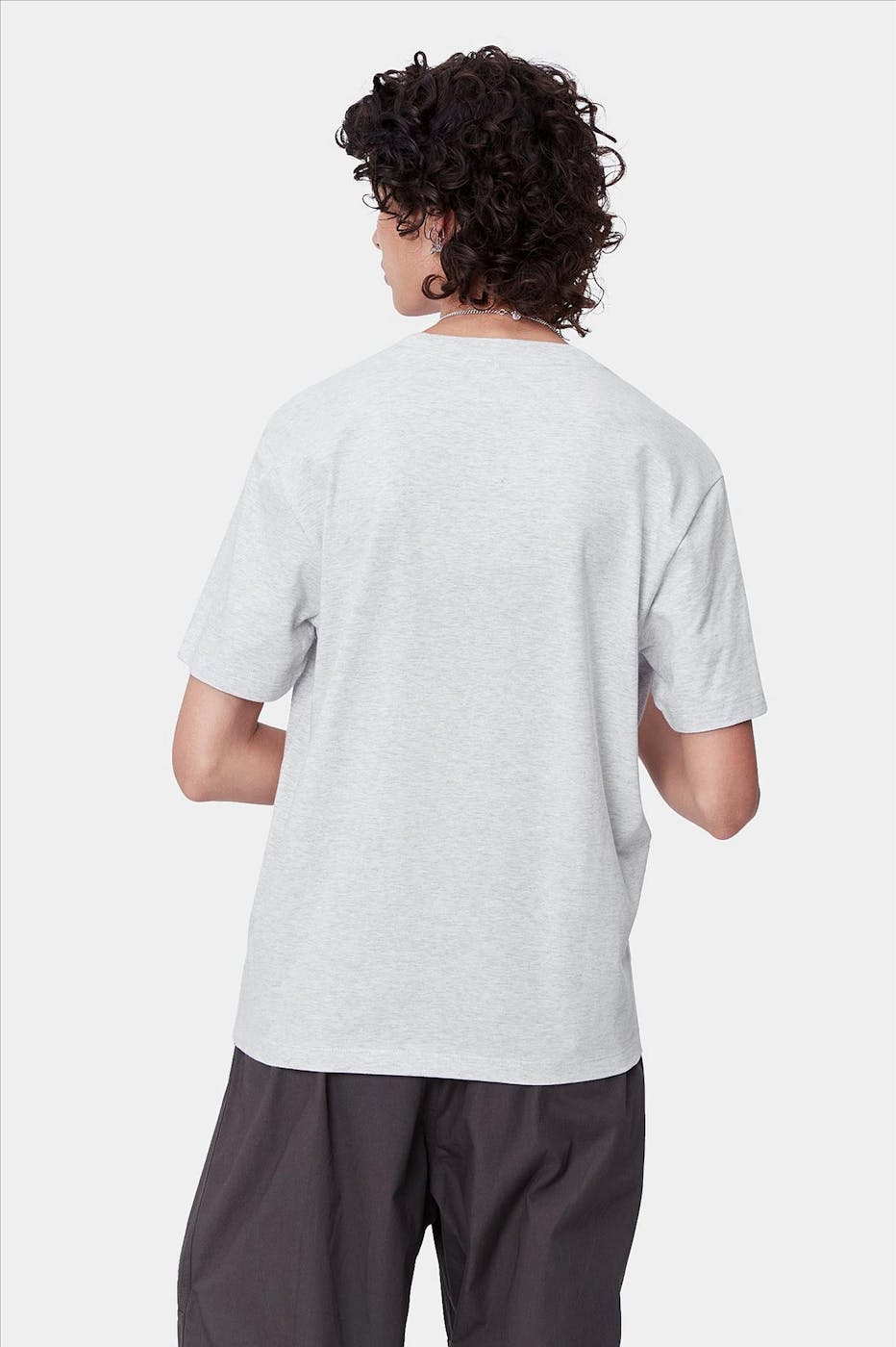 Carhartt WIP - Lichtgrijze Script Embroidery T-shirt